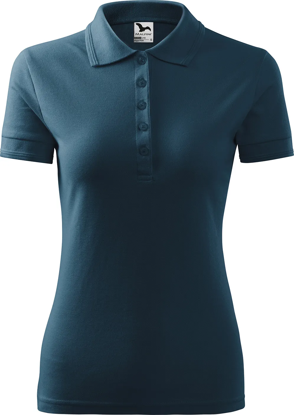 malfini-210-classic-t-shirt-marineblau-front-2 MALFINI Polohemd Damen Piqué Polo 210