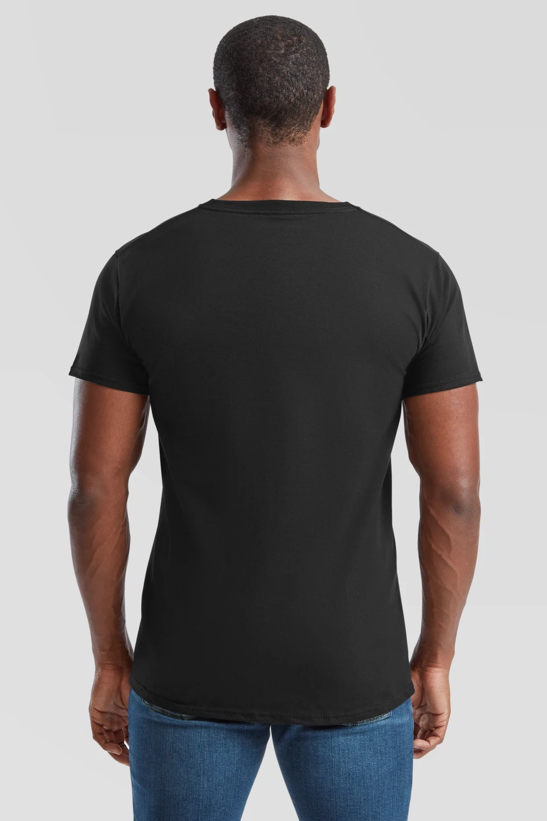 fruit-of-the-loom-61-426-0-original-v-neck-t-shirt-black-model-2 F.O.L. Original V-Neck T