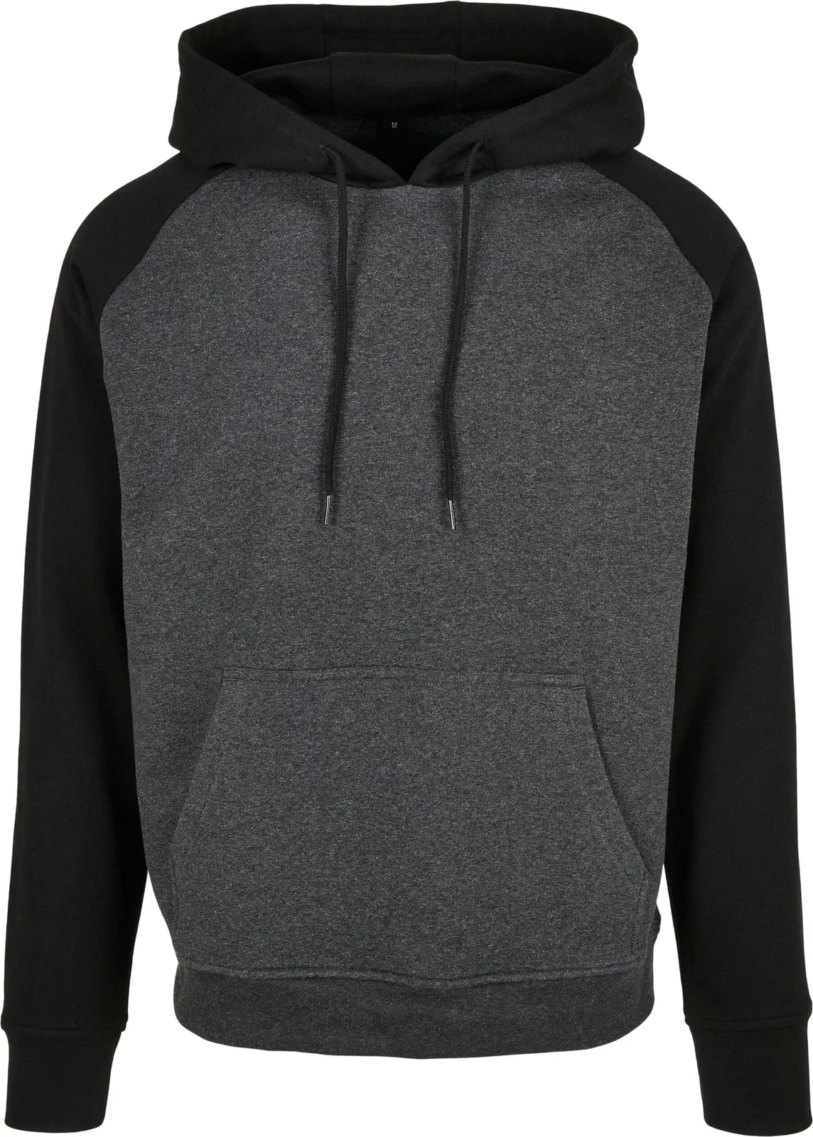 BYB-BB005-basic-raglan-hoody-charcoal-black-front-4 Build Your Brand Basic Raglan Hoody