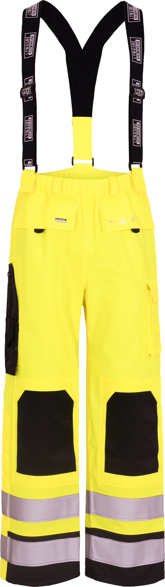 lyngsoe-fr-lr6022-flammhemmende-hi-vis-regenhose-leuchtgelb-navy-front-1 Lyngsøe FR-LR6022 Flammhemmende Hi-Vis Regenhose