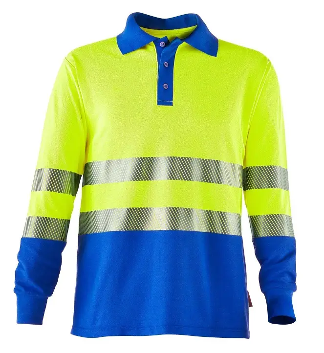rofa Poloshirt langarm 139 Warnschutz