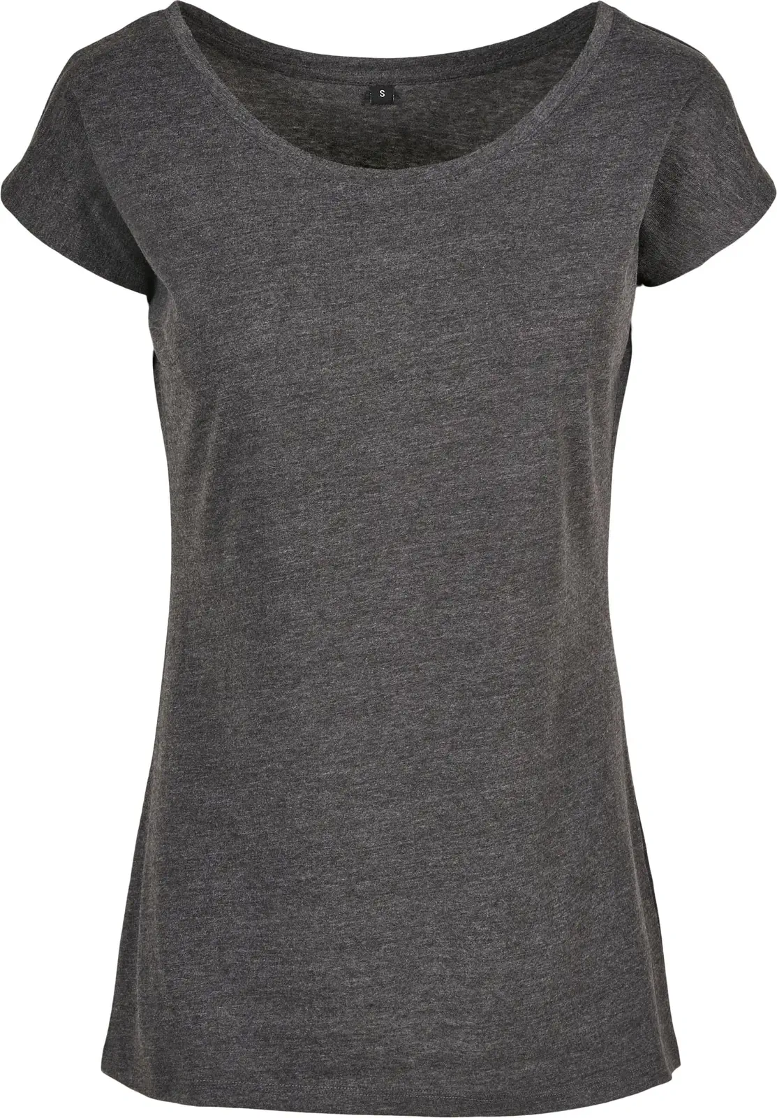 BYB-BB013-ladies-wide-neck-t-shirt-charcoal-front-4 Build Your Brand Ladies Wide Neck Tee
