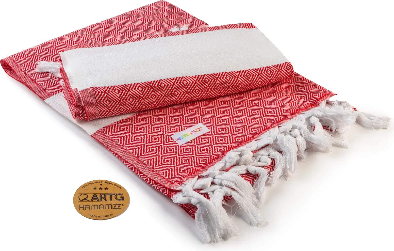 artg-ar056-hamamzz-marmaris-deluxe-towel-red-front-1 ARTG Hamamzz® Marmaris DeLuxe Towel
