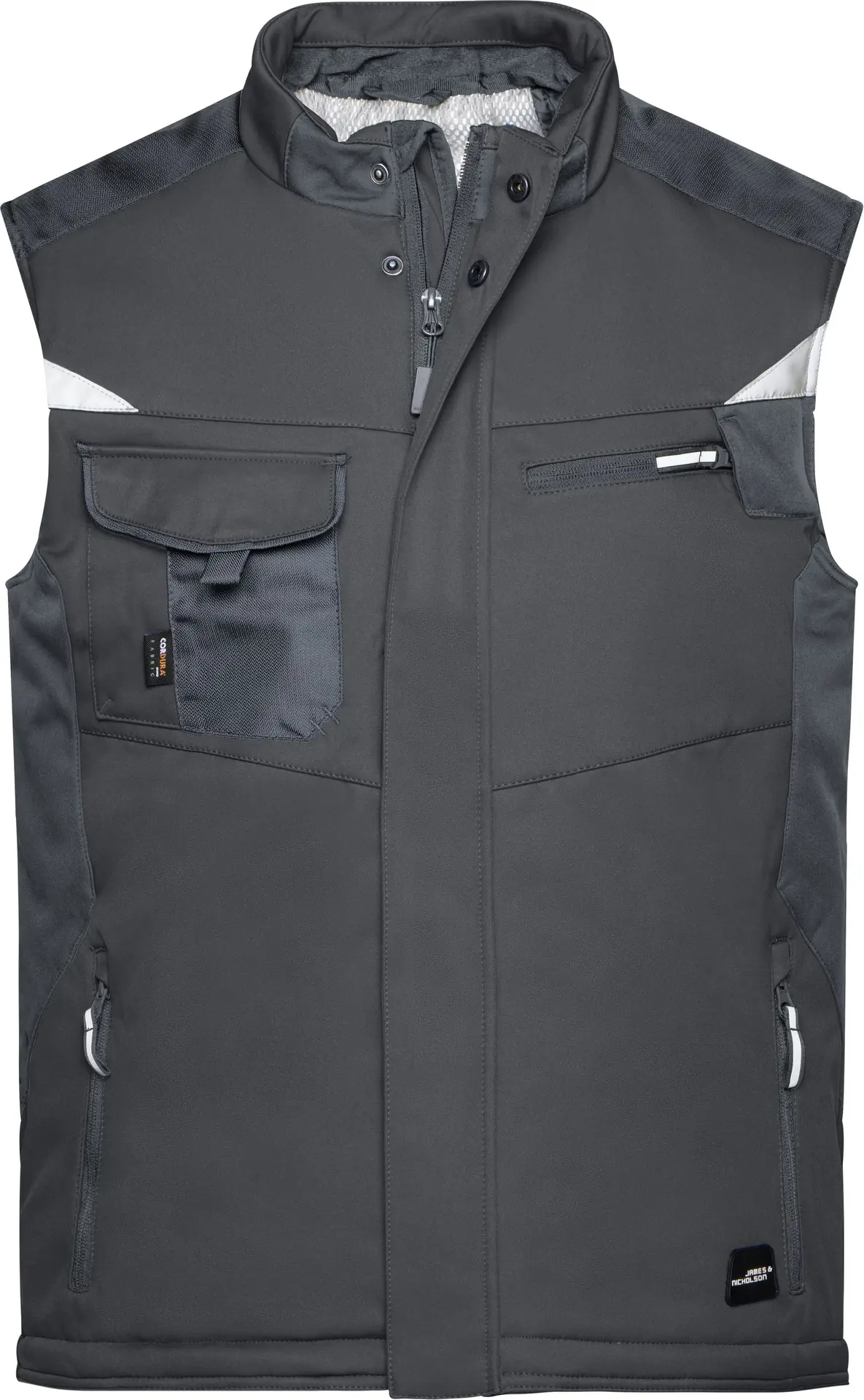 jn825-craftsmen-softshell-vest-black-black-front-3 James & Nicholson Craftsmen Softshell Vest -Strong-
