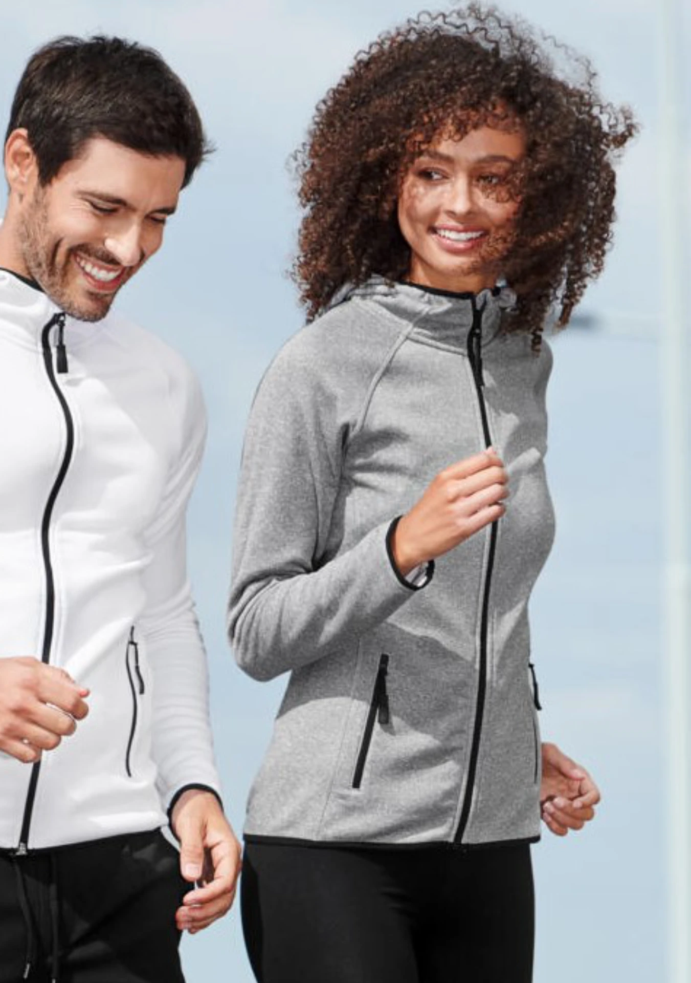 malfini-418-direct-stretch-fleece-damen-dunkelgrau-meliert-model-0 MALFINI Fleecejacke Damen Direct 418