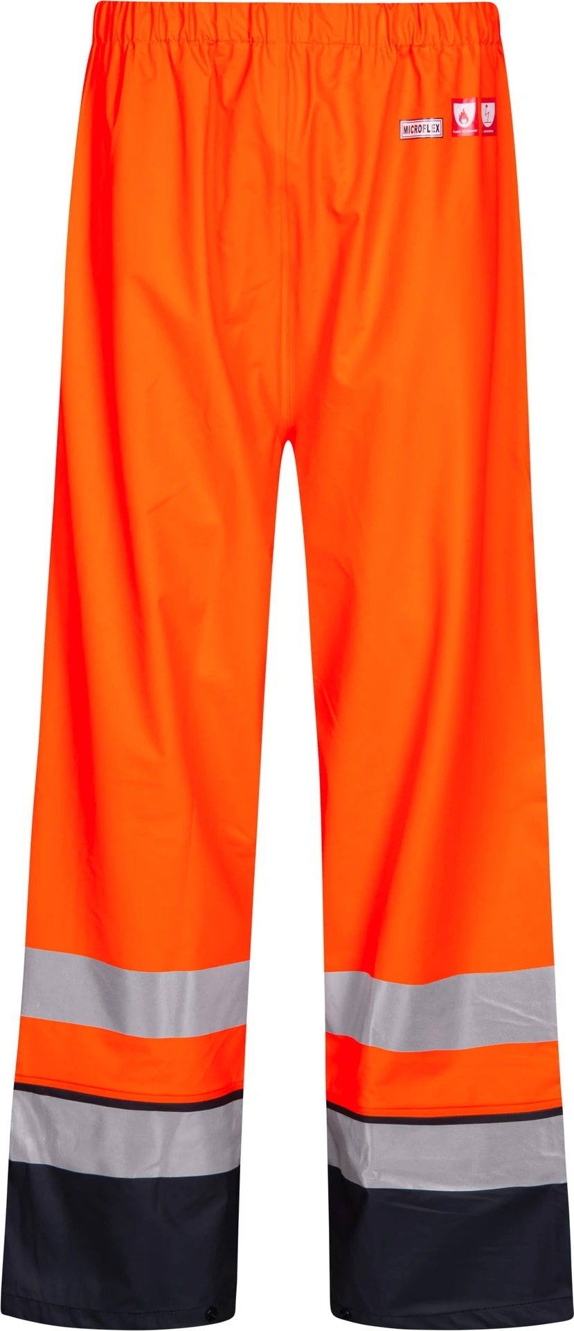 lyngsoe-fr-lr3052-flammhemmende-hi-vis-regenhose-leuchtorange-navy-front-1 Lyngsøe FR-LR3052 Flammhemmende Hi-Vis Regenhose