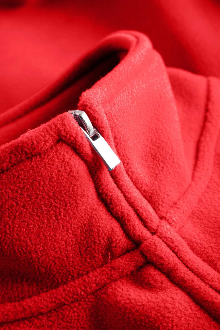 promodoro-7985-womens-double-fleece-jacket-red-lightgrey-detail-7 Promodoro Women's Double Fleece Jacket 7985