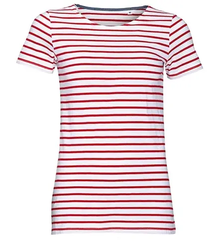 SOL'S Women's Round Neck Striped T-Shirt Miles