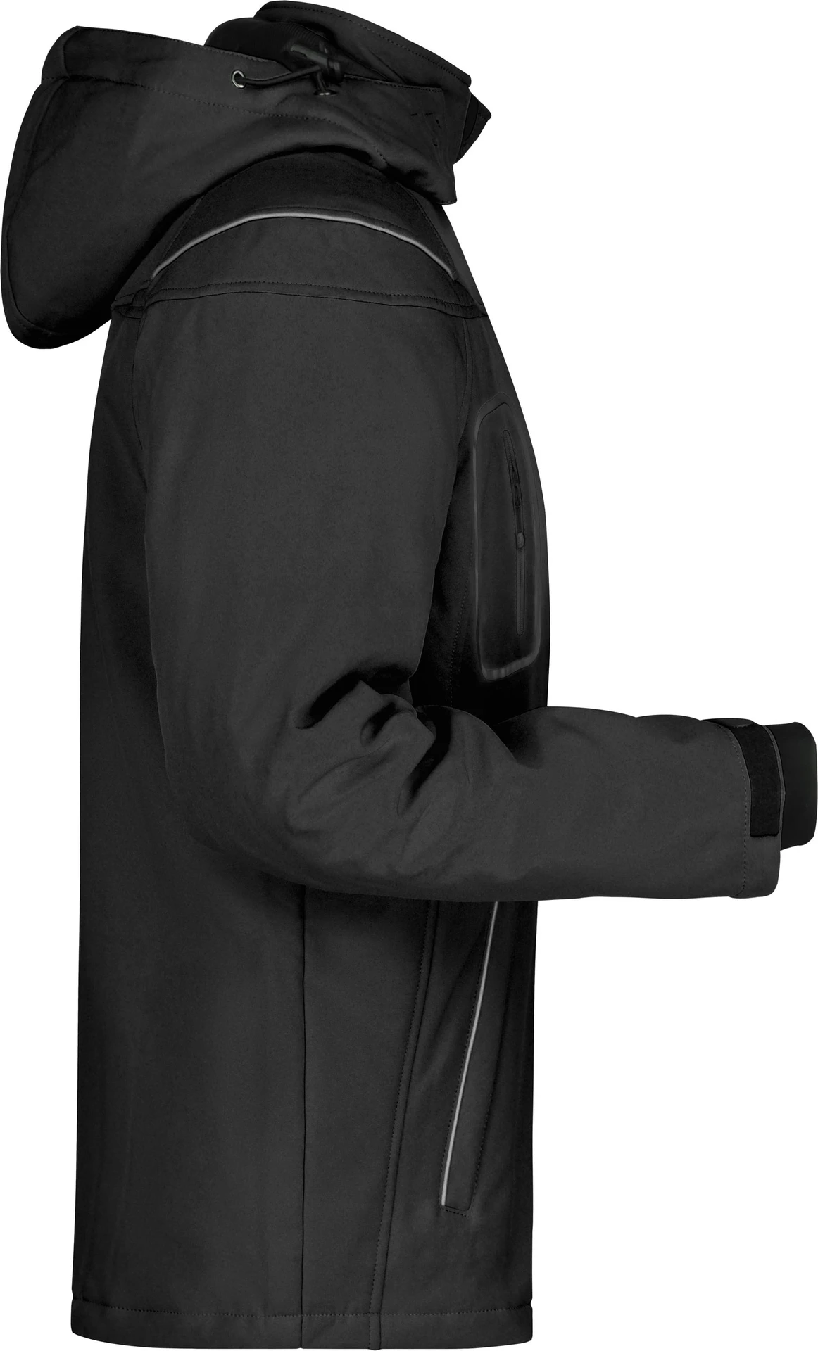 jn1000-mens-winter-softshell-jacket-black-right-6 James & Nicholson Men's Winter Softshell Jacket