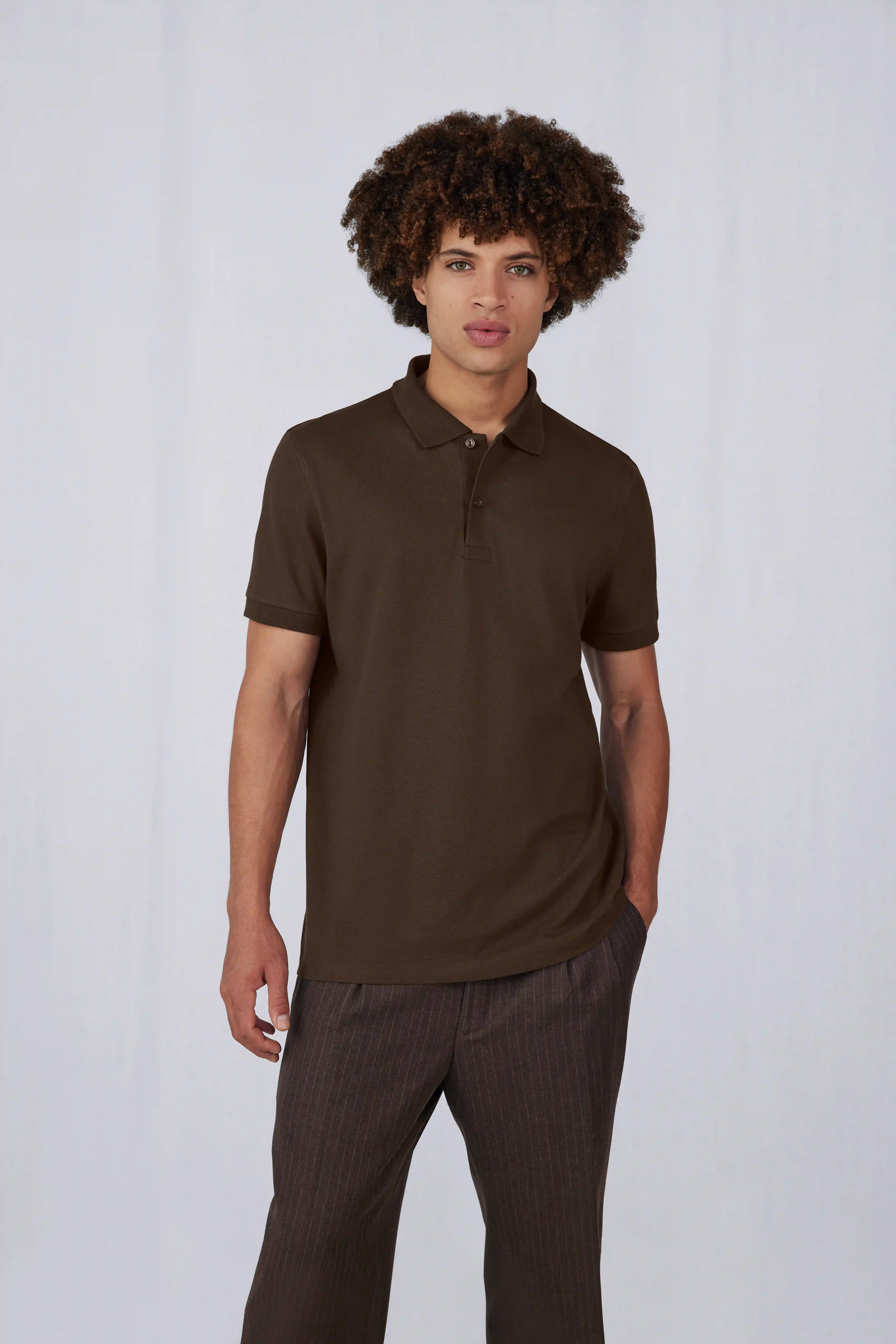 bc_pu424-My-Polo-180-roasted-coffee-model-3 B&C My Polo 180