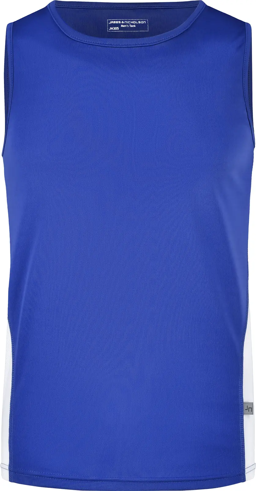 jn305-mens-running-tank-royal-white-front-3 James & Nicholson Men´s Running Tank