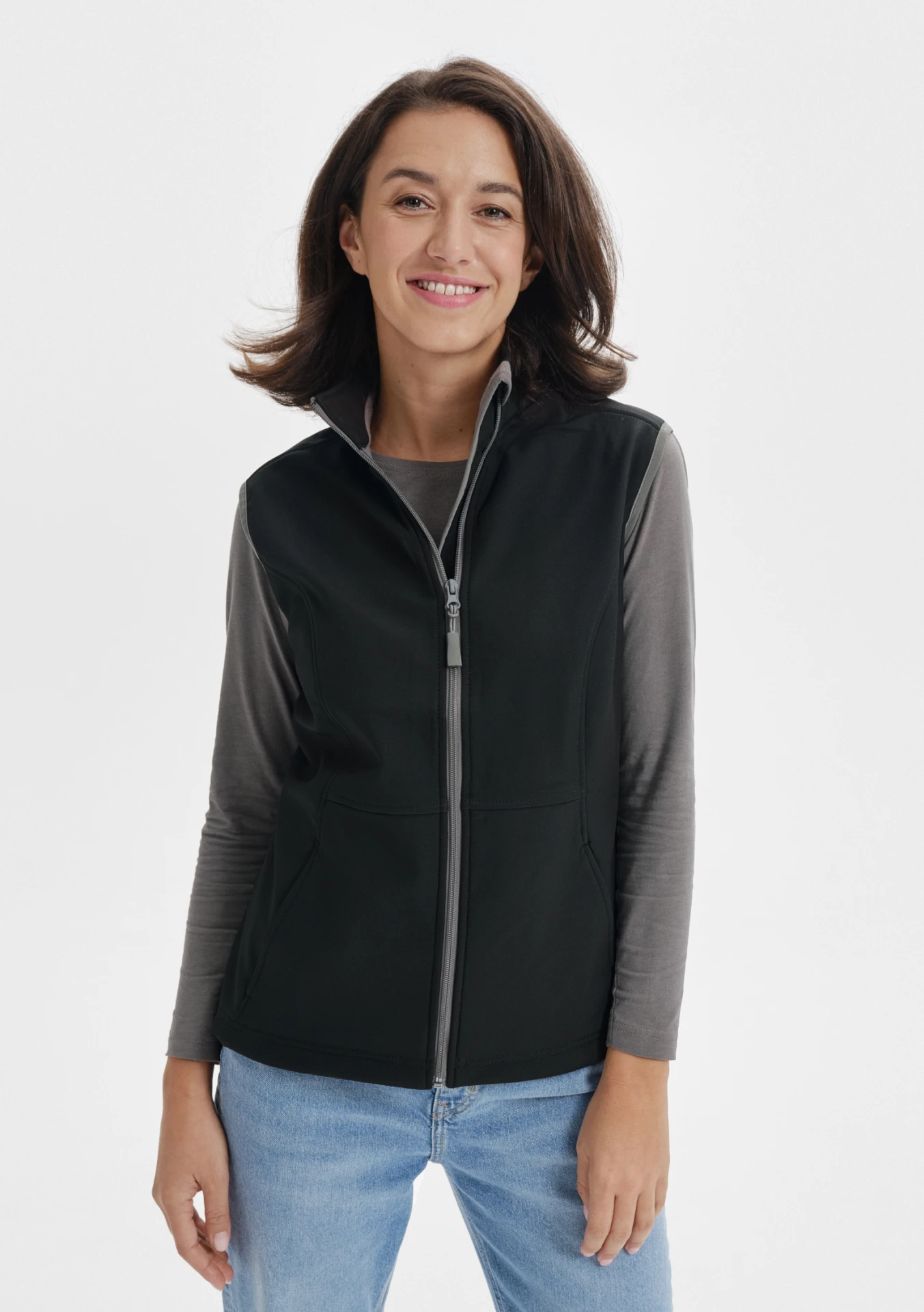 malfini-516-vision-softshellweste-damen-schwarz-model-0 MALFINI Softshellweste Damen Vision 516
