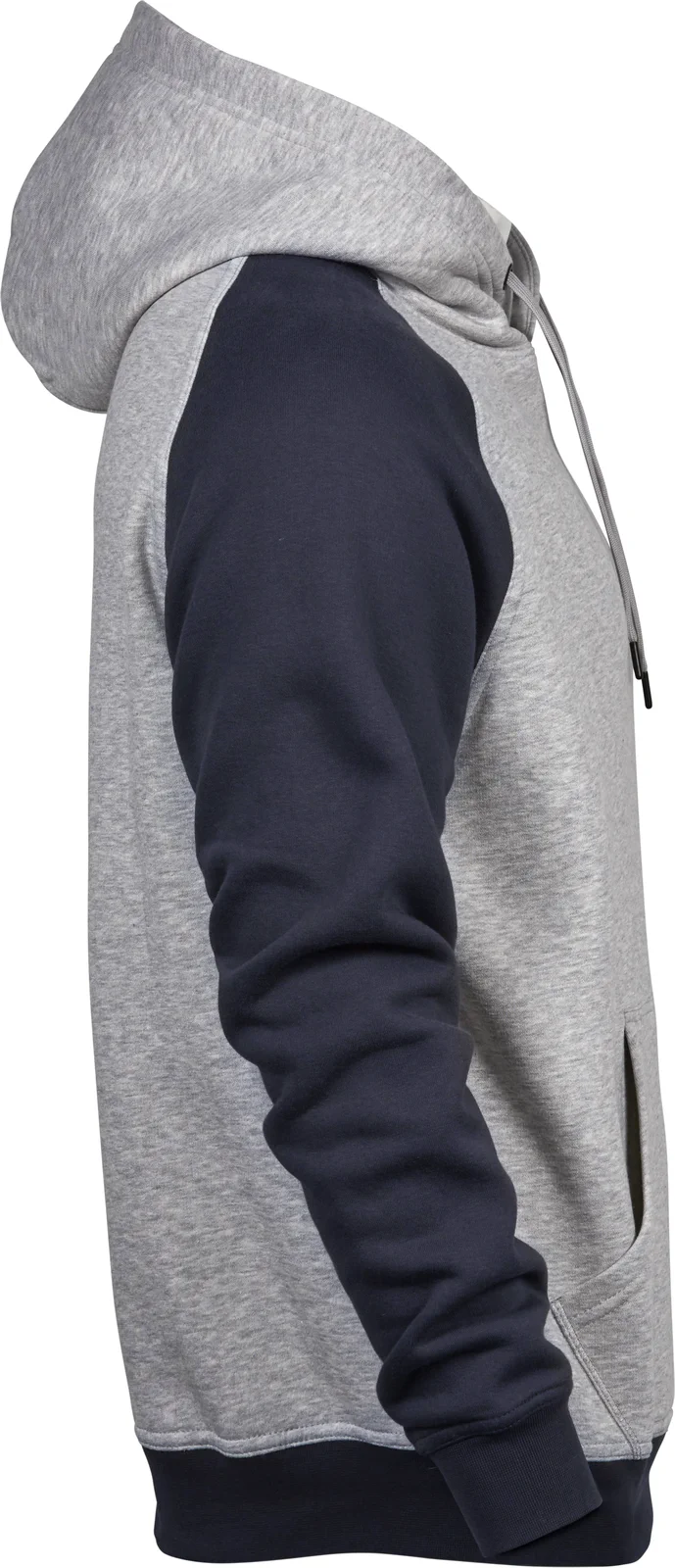 tee-jays-5432-two-tone-hooded-sweatshirt-heathergrey-navy-right-4 Tee Jays Two-Tone Hooded Sweatshirt