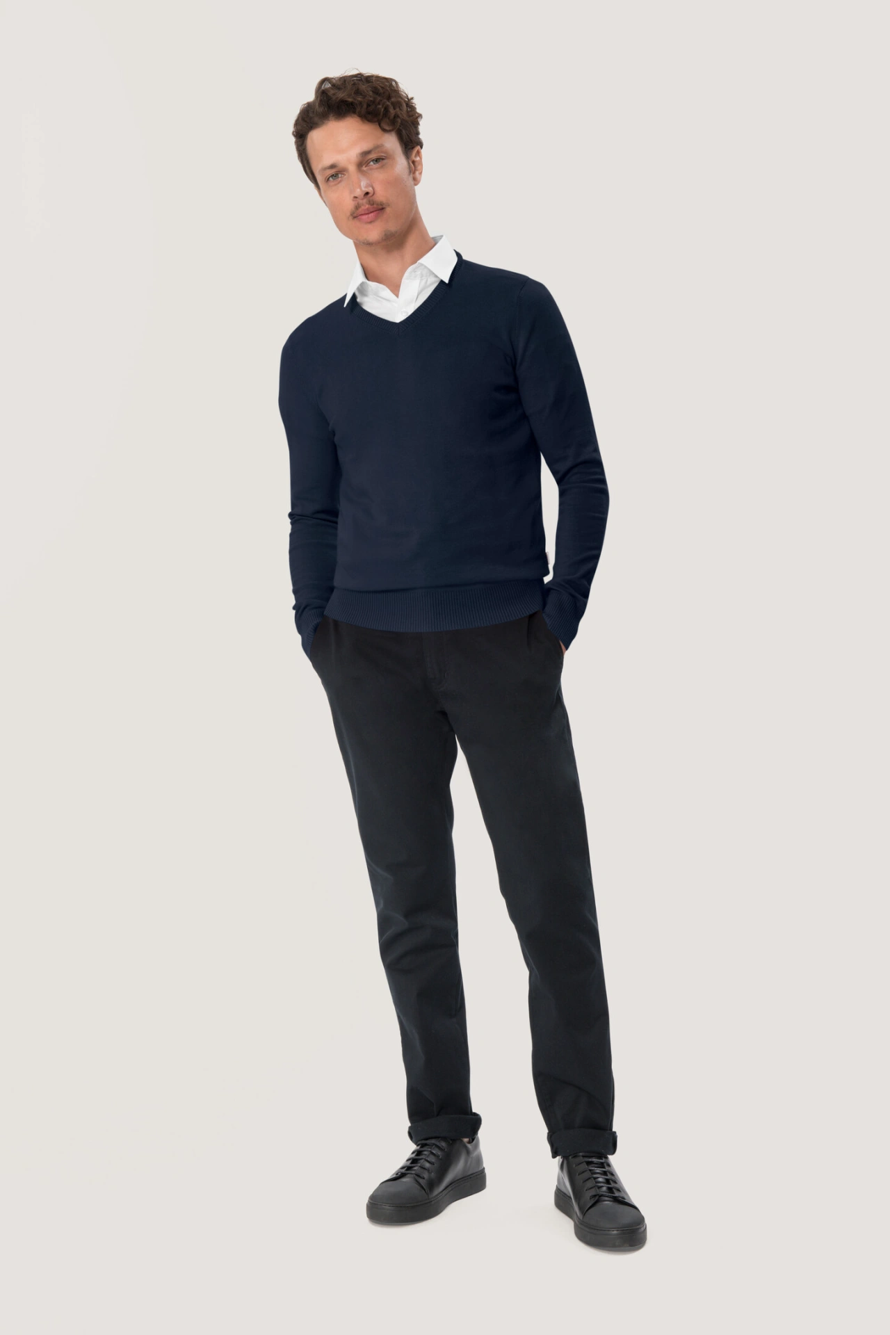 HAKRO V-Pullover 143 Premium-Cotton HAKRO V-Pullover 143 Premium-Cotton