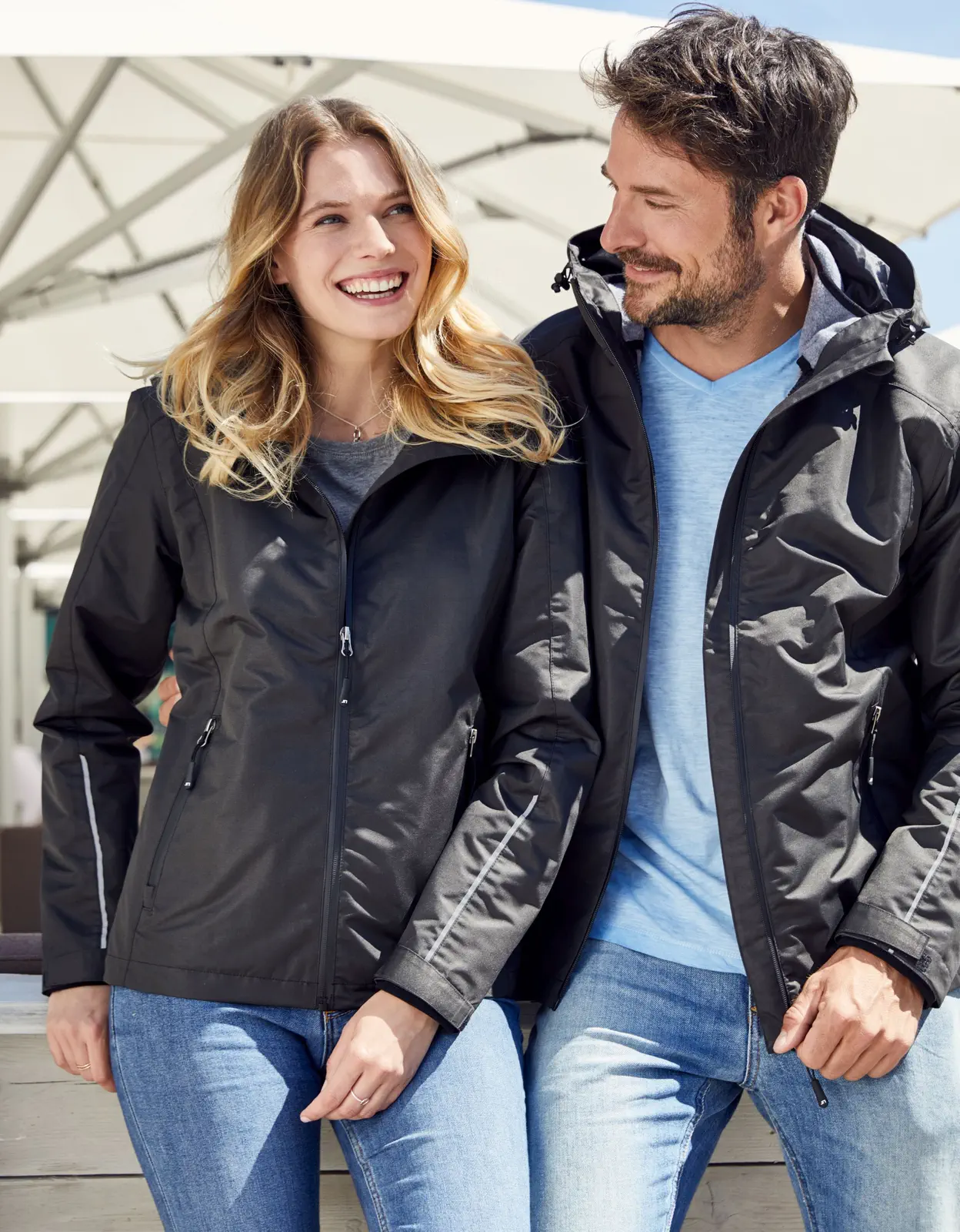 jn1153-ladies-3-in-1-jacket-model-1 James & Nicholson Ladies 3-in-1-Jacket