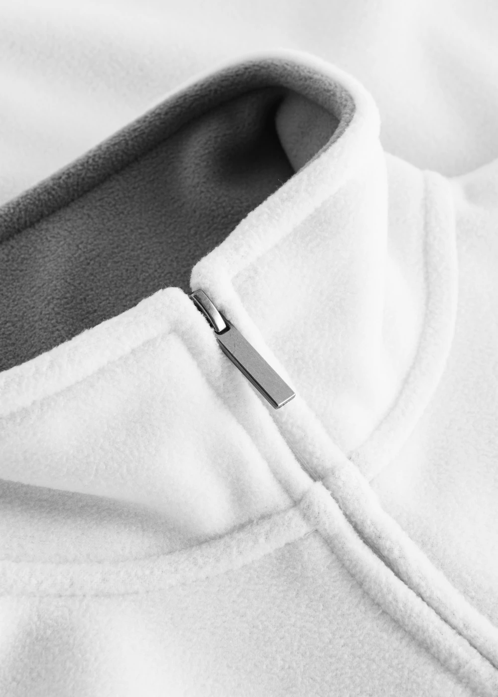 promodoro-7965-womens-double-fleece-jacket-white-newlightgrey-detail-7 Promodoro Women's Double Fleece Jacket