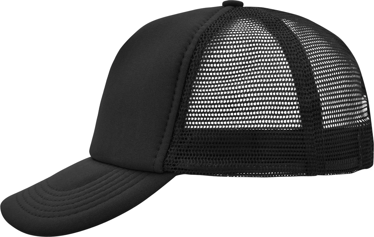 daiber-mb070-5-panel-polyester-mesh-cap-black-left-4 myrtle beach 5-Panel Polyester Mesh Cap