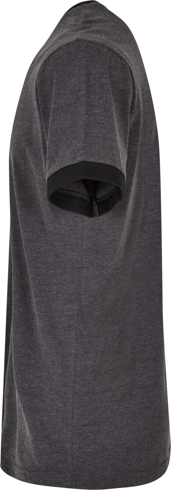 BYB-BB022-mens-ringer-t-shirt-charcoal-black-left-6 Build Your Brand Ringer Tee