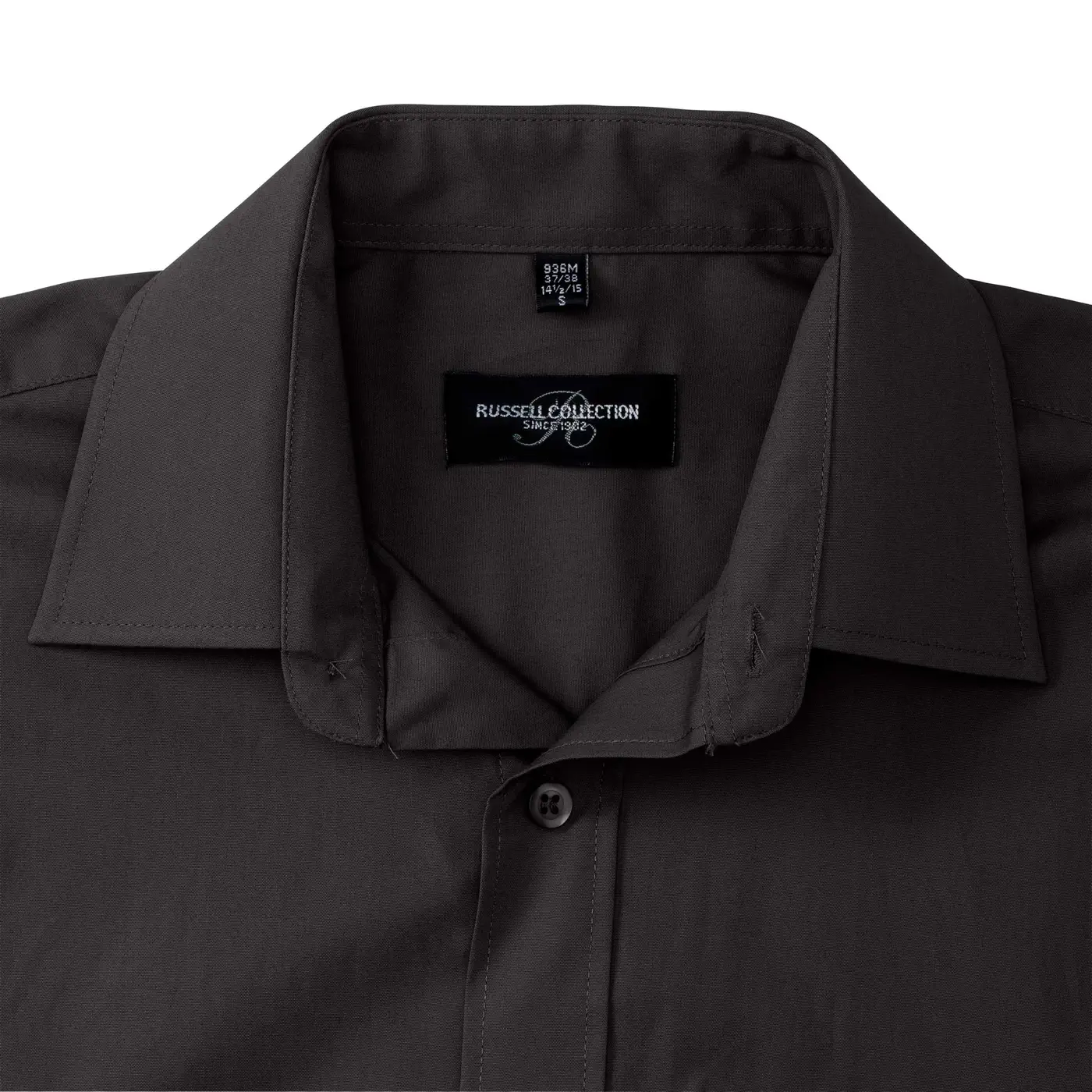 russell-r936m-mens-ls-pure-cotton-easy-care-poplin-shirt-black-detail-6 Russell Men's Long Sleeve Pure Cotton Easy Care Poplin Shirt