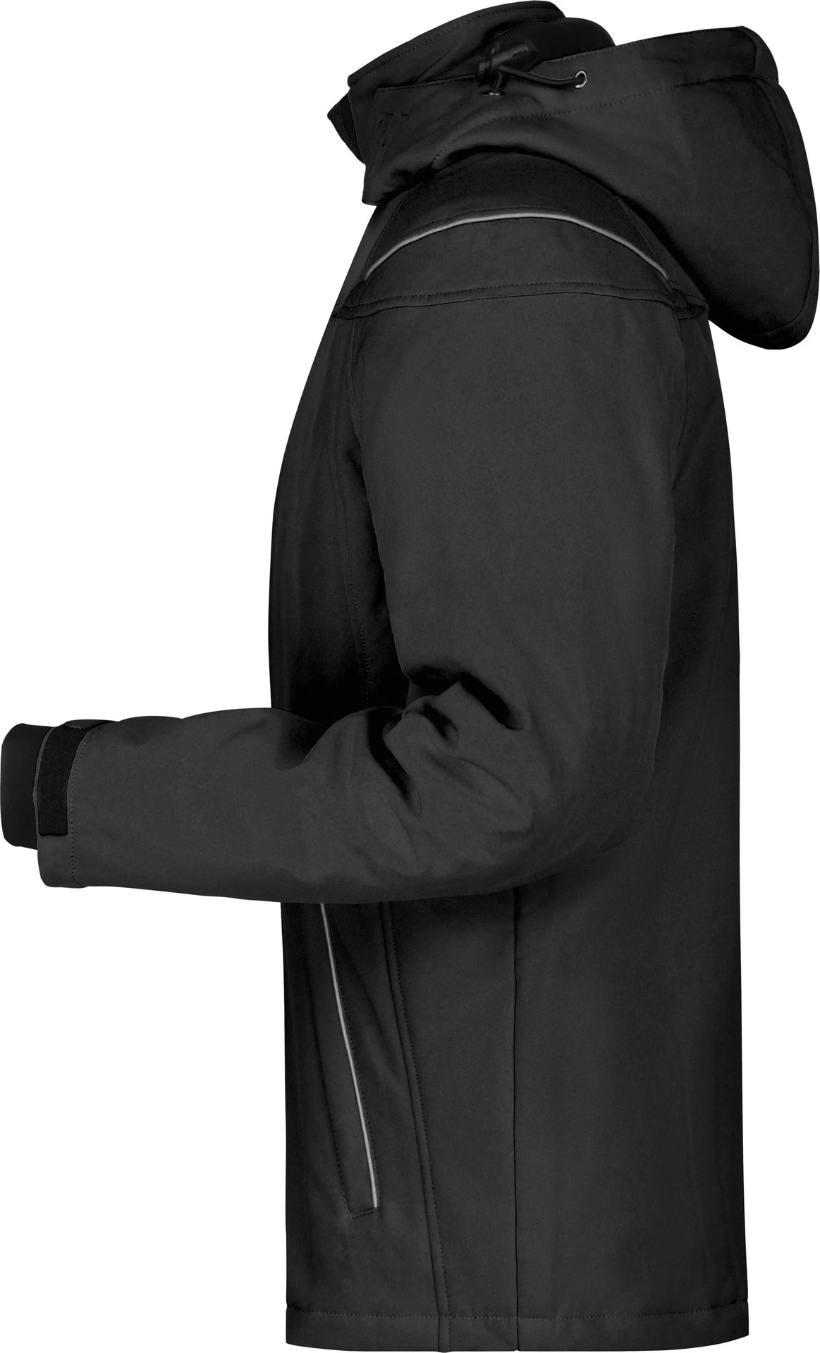 jn1000-mens-winter-softshell-jacket-black-left-4 James & Nicholson Men's Winter Softshell Jacket