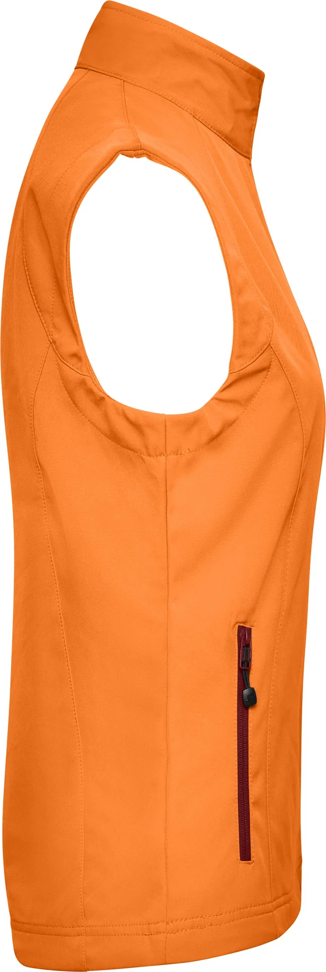 jn1023-ladies-softshell-vest-orange-right-6 James & Nicholson Ladies Stretch Softshell Vest