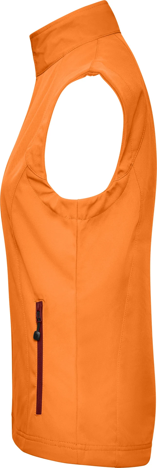 jn1023-ladies-softshell-vest-orange-left-4 James & Nicholson Ladies Stretch Softshell Vest