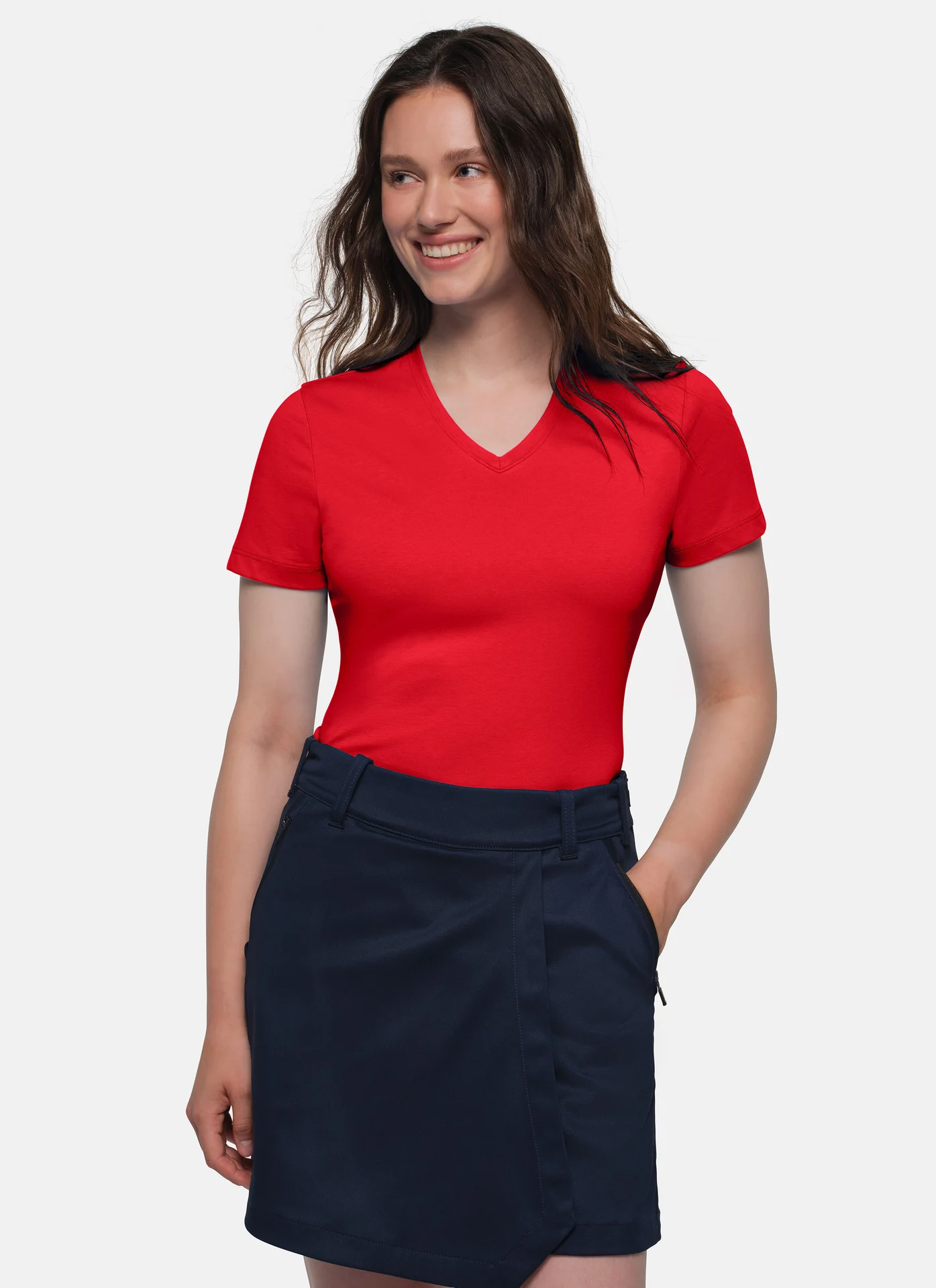 HAKRO Damen-V-Shirt 169 Cotton-Tec