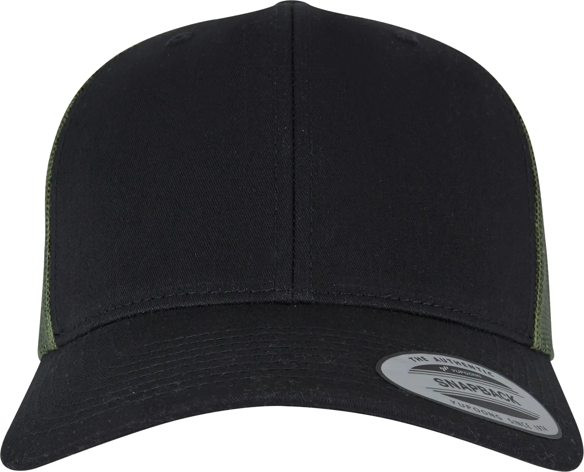 flexfit-6606t-retro-trucker-2-tone-black-loden-front-2 FLEXFIT Retro Trucker 2-Tone