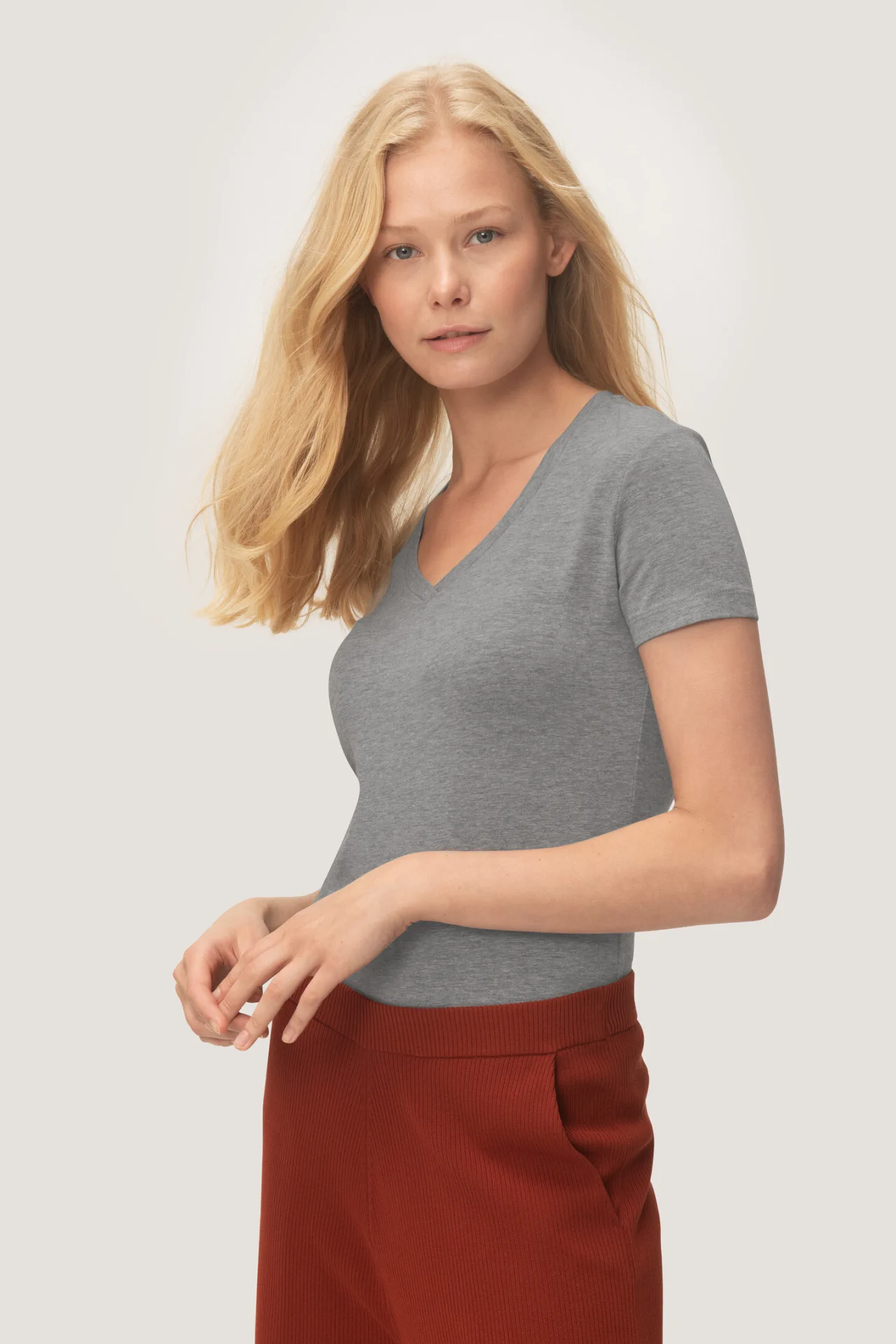 HAKRO Damen-V-Shirt 172 Stretch