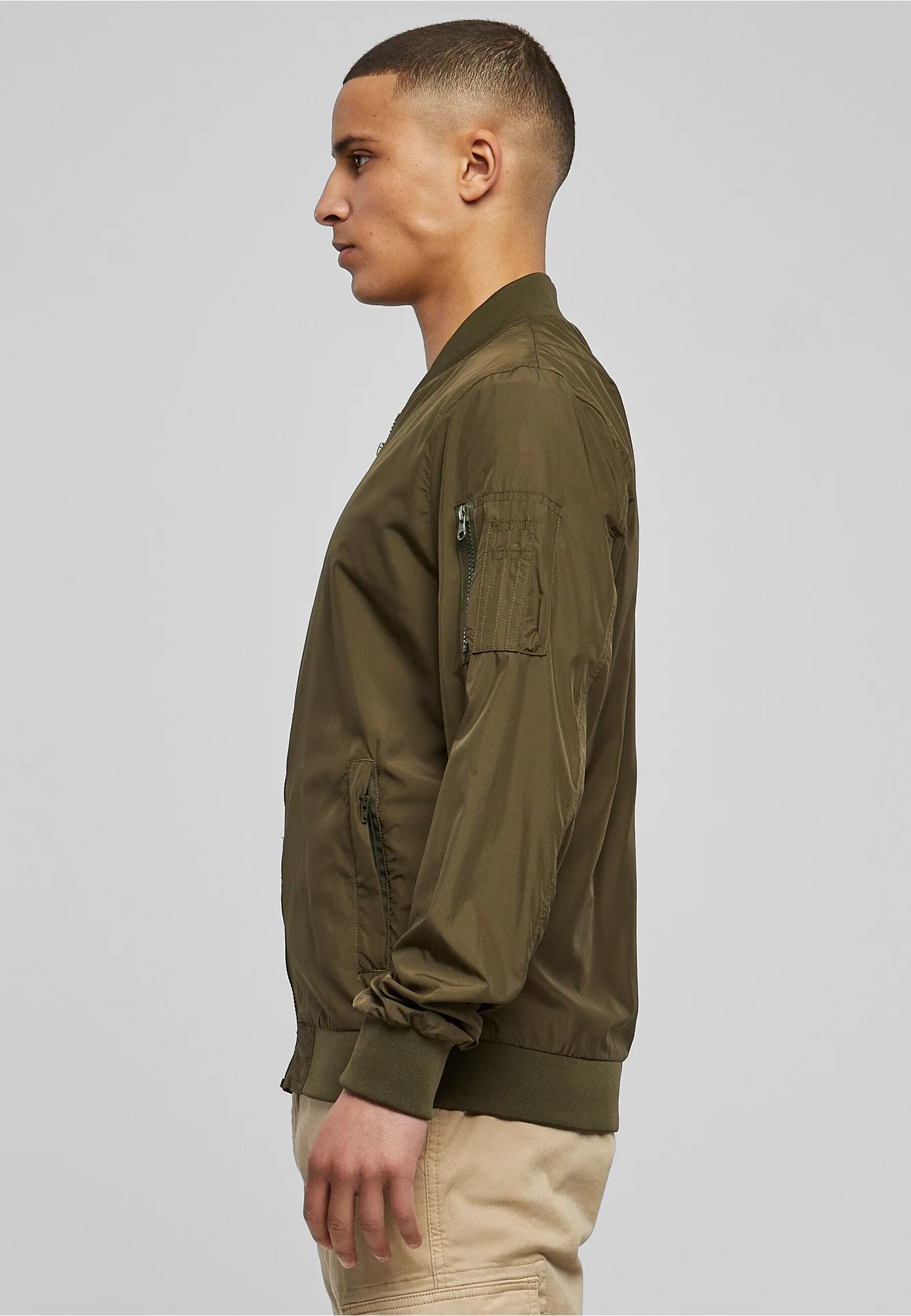 Build Your Brand Nylon Bomber Jacket