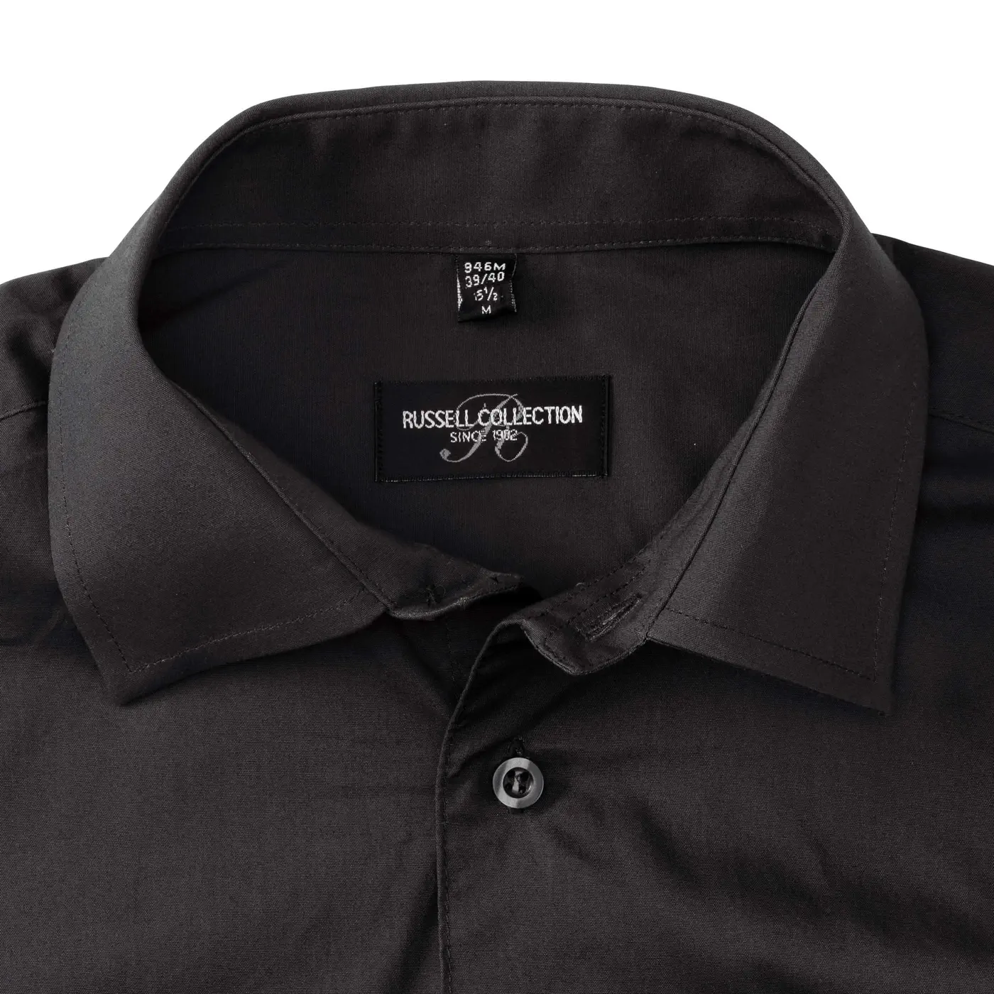 russell-r946m-mens-ls-easy-care-fitted-shirt-black-detail-6 Russell Men's Long Sleeve Easy Care Fitted Shirt