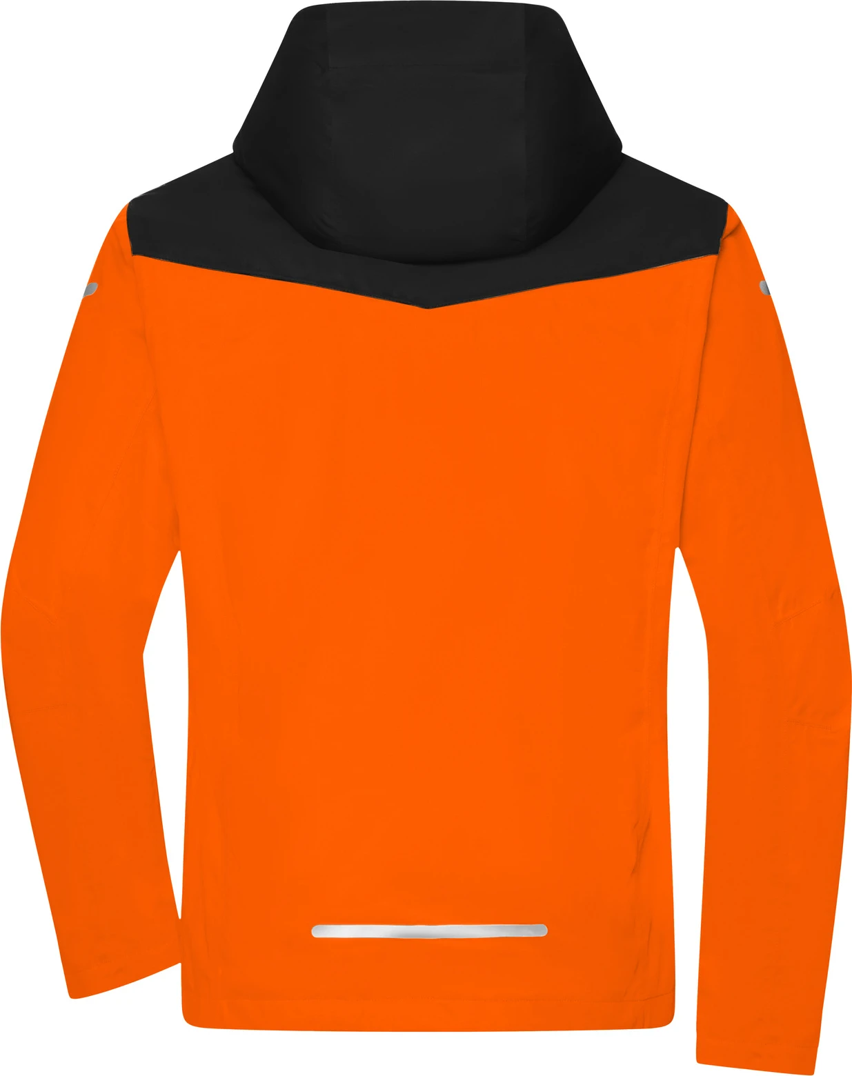 jn1180-mens-allweather-jacket-neonorange-black-back-5 James & Nicholson Men´s Allweather Jacket