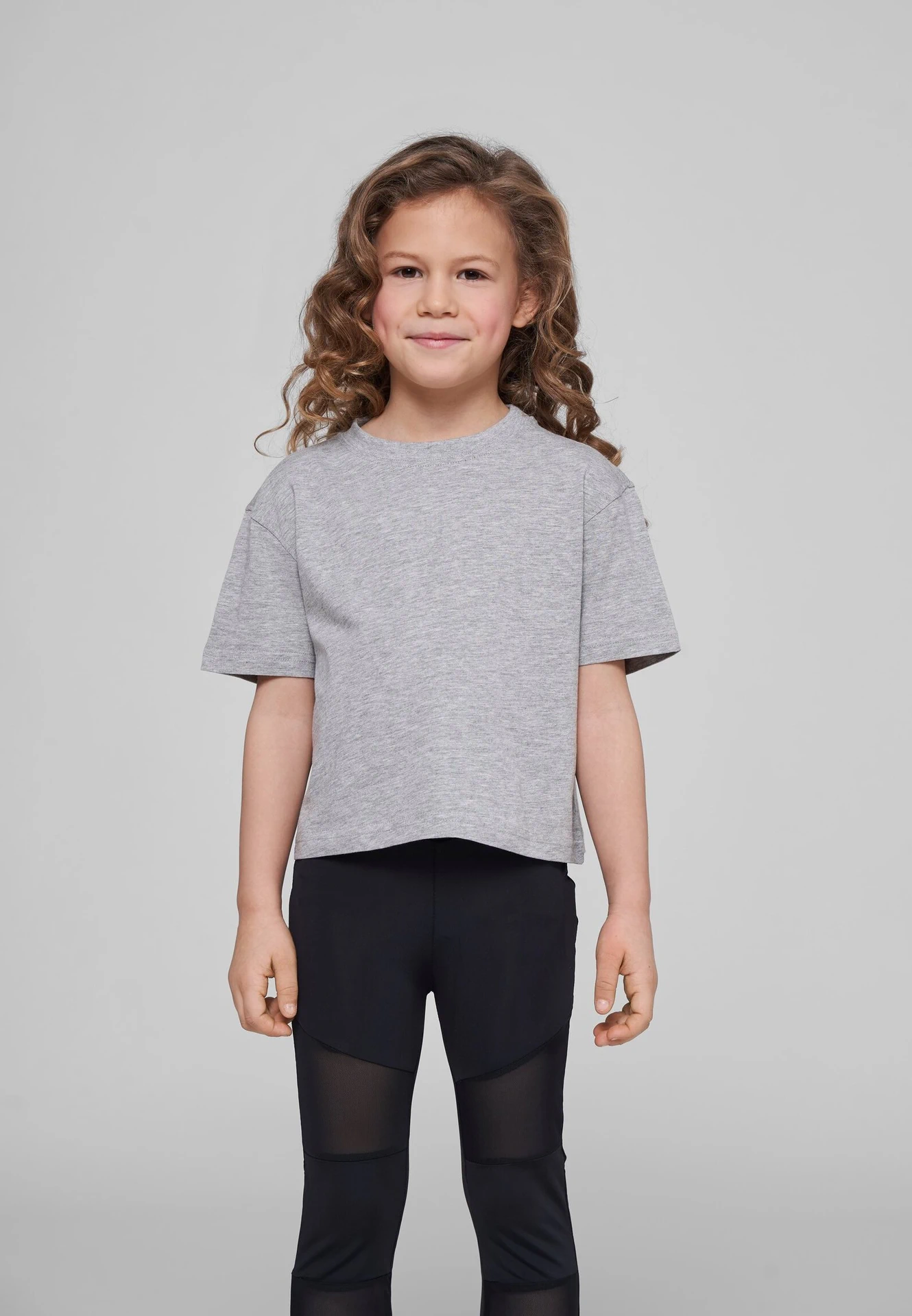 Build Your Brand Girls Cropped Jersey Tee