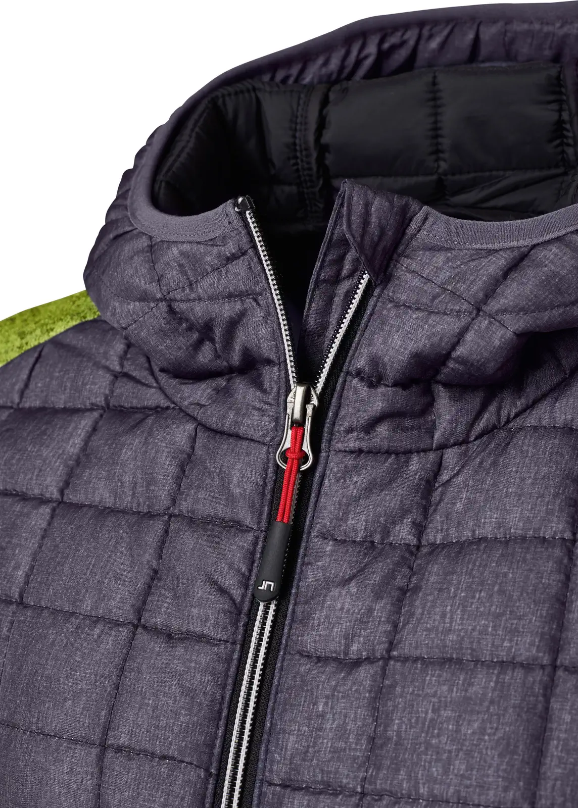 jn771-ladies-knitted-hybrid-jacket-kiwimelange-anthracitemelange-detail-8 James & Nicholson Ladies Knitted Hybrid Jacket