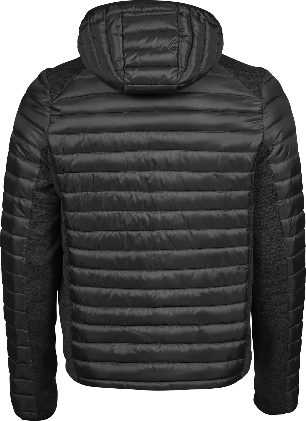 tee-jays-9610-mens-hooded-outdoor-crossover-jacket-black-blackmelange-back-3 Tee Jays Men's Hooded Outdoor Crossover Jacket