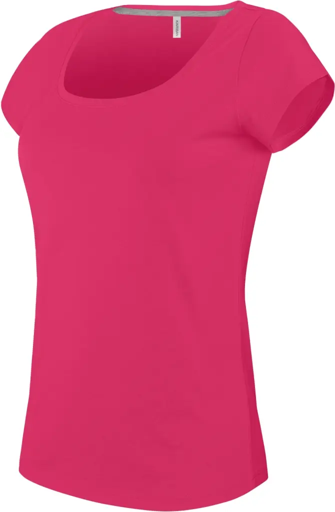 Kariban Damen T-Shirt mit U-Boot Ausschnitt