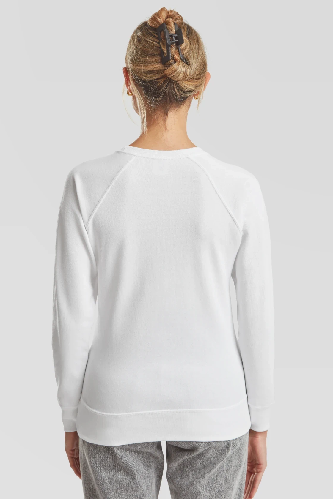 fruit-of-the-loom-62-146-0-ladies-lightweight-raglan-sweatshirt-white-model-2 F.O.L. Lady-Fit LW Raglan Sweat