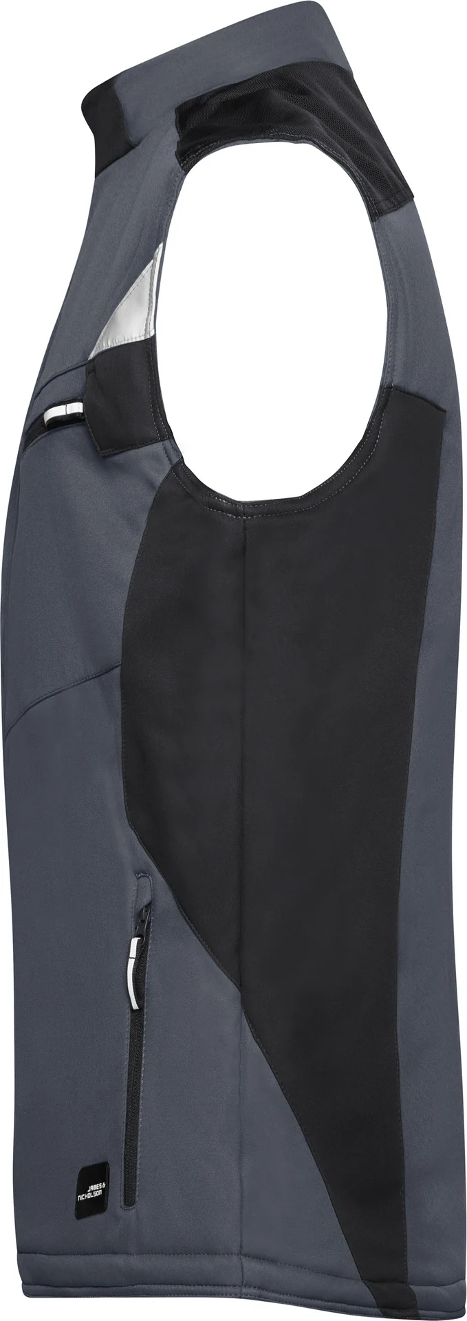 jn825-craftsmen-softshell-vest-carbon-black-left-4 James & Nicholson Craftsmen Softshell Vest -Strong-