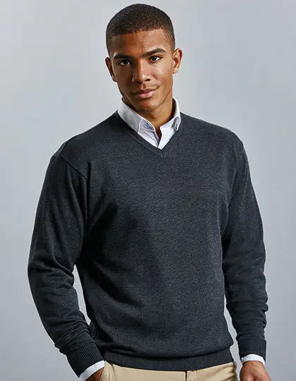 Russell Men's V-Neck Knitted Pullover