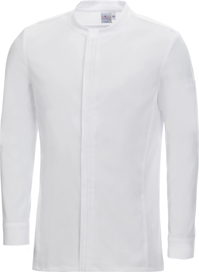 leiber-12-1379-kochhemd-langarm-weiss-front-3 Leiber Herren-Kochhemd Grand Chef langarm 12/1379