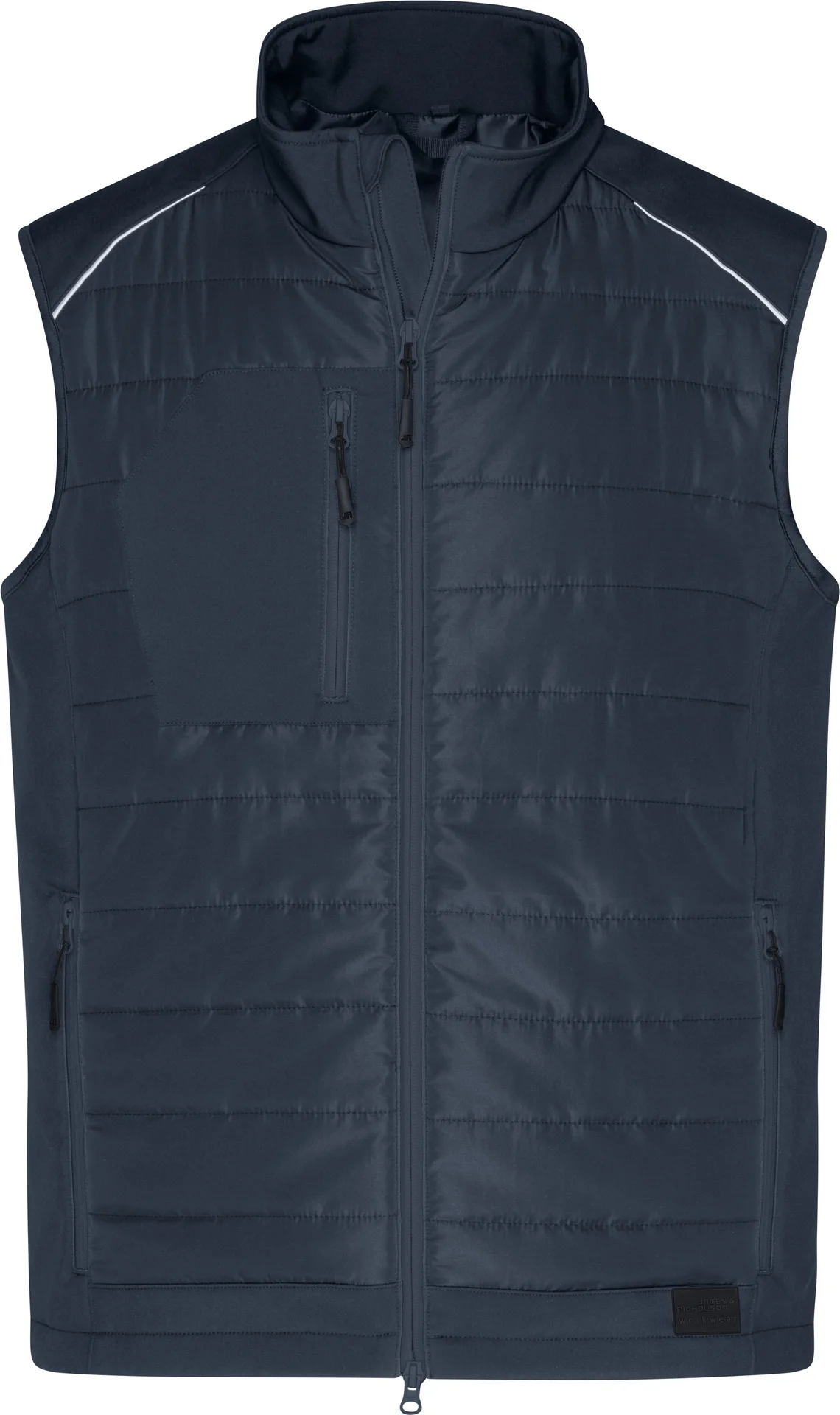 jn1822-mens-hybrid-vest-carbon-carbon-front-3 James & Nicholson Men's Hybrid Vest 1822