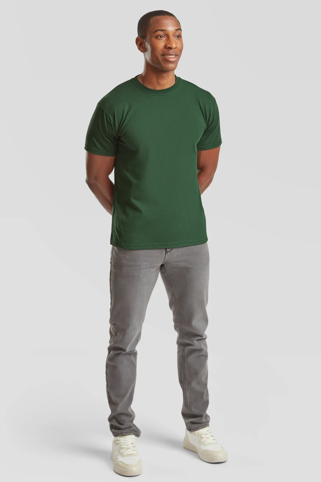 fruit-of-the-loom-61-044-0-super-premium-t-shirt-bottlegreen-model-3 F.O.L. Super Premium T
