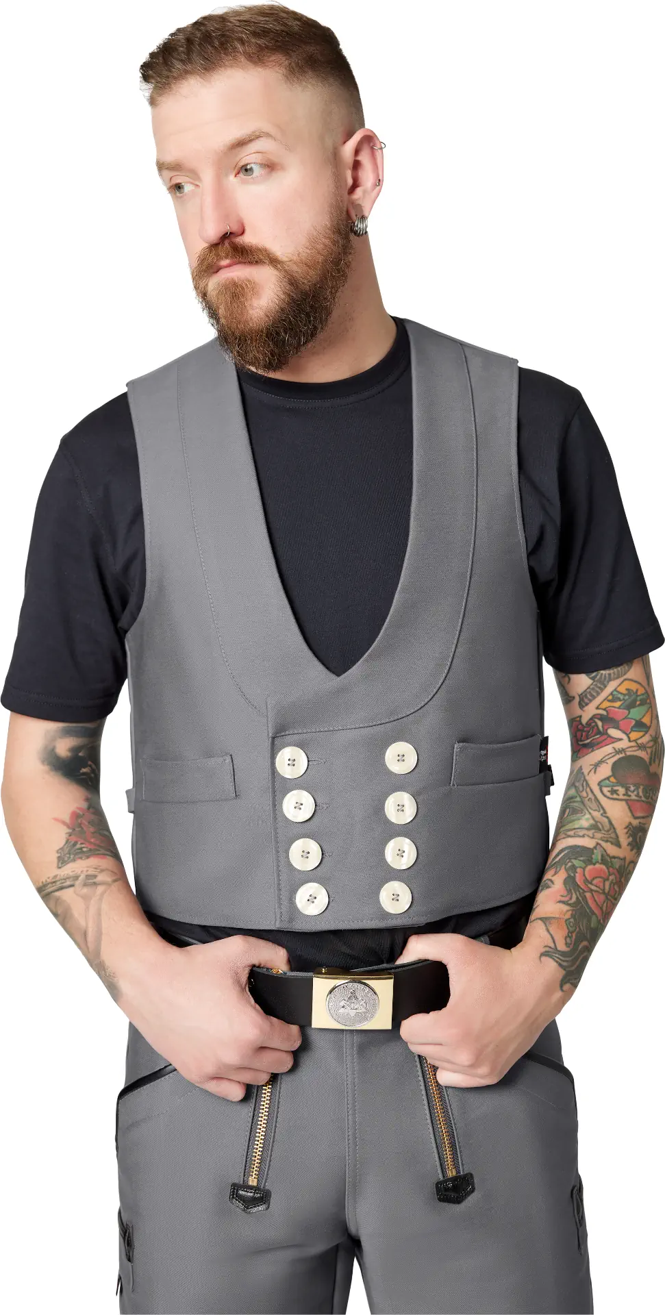 FHB Zunftweste JAKOB Zwirn-Doppel-Pilot