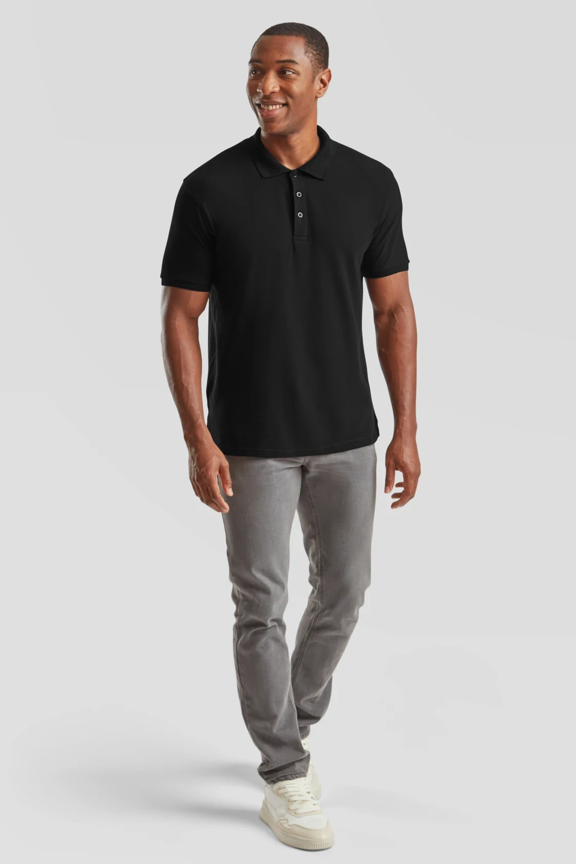 fruit-of-the-loom-63-218-0-premium-poloshirt-black-model-3 F.O.L. Premium Polo