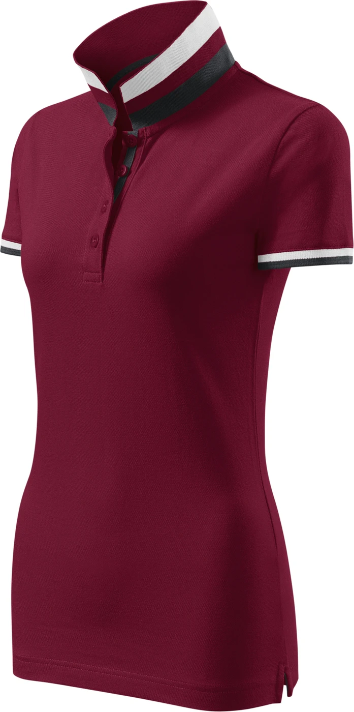 malfini-257-polohemd-damen-collar-up-garnet-left-3 MALFINI Damen Polo Collar Up 257