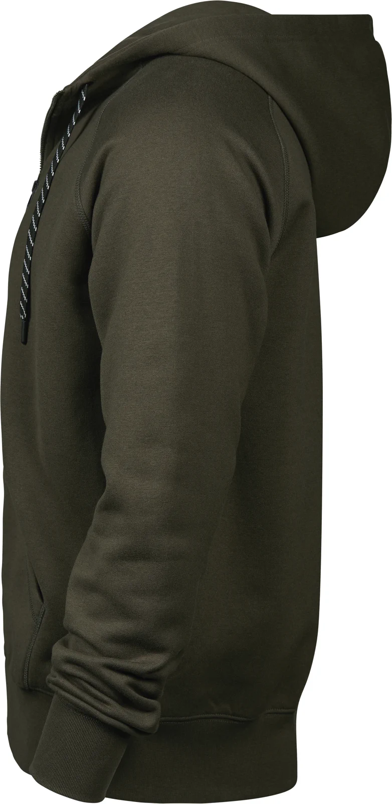 tee-jays-5435-mens-fashion-full-zip-hood-darkolive-left-2 Tee Jays Men's Fashion Full Zip Hood