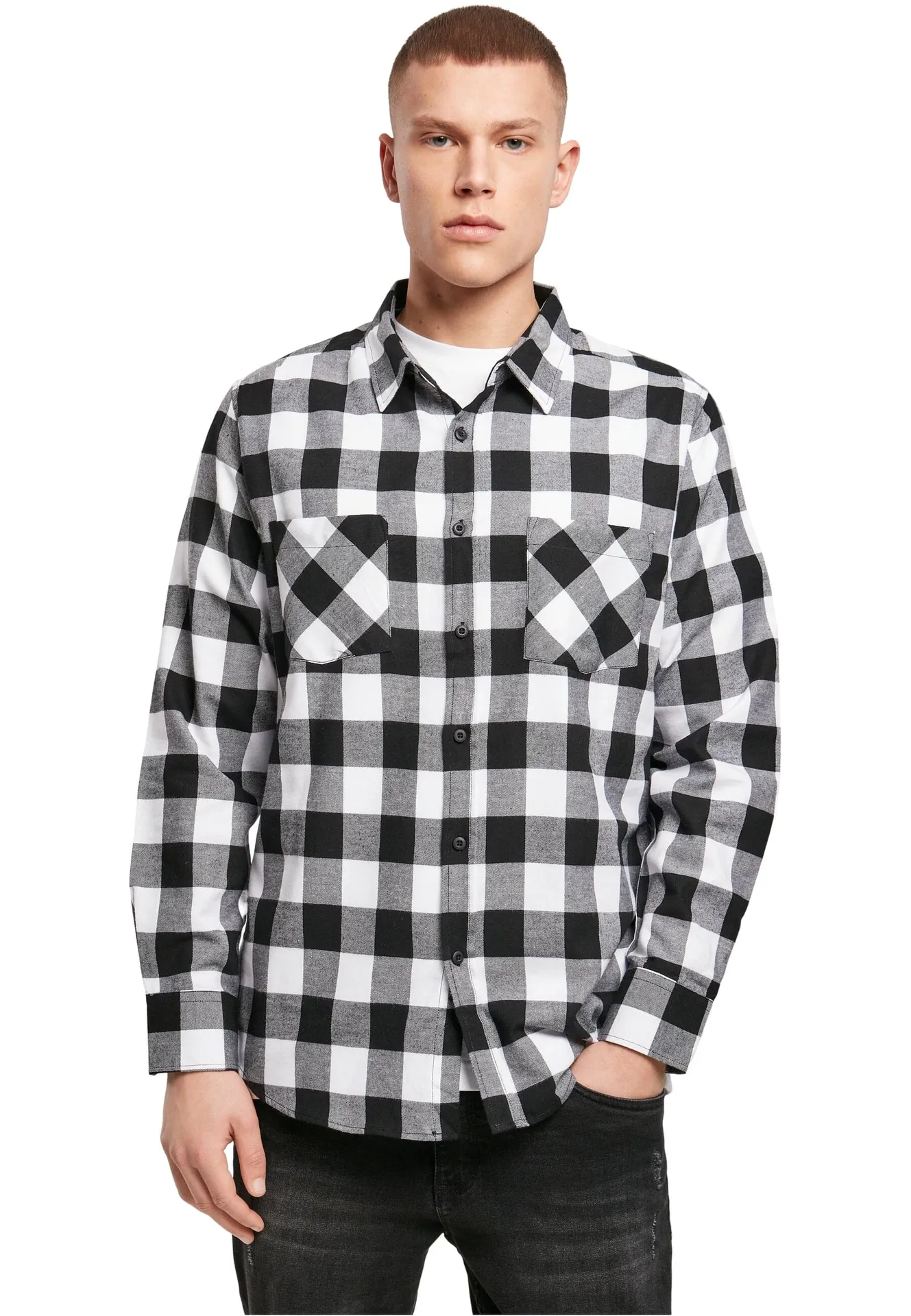 Build Your Brand Checked Flannel Shirt