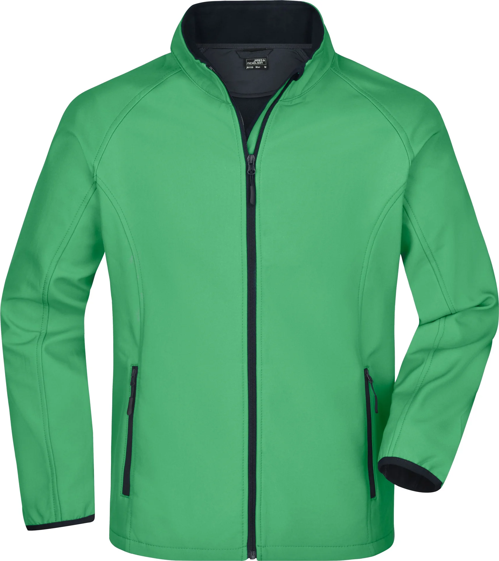 jn1130-mens-promo-softshell-jacket-green-navy-front-3 James & Nicholson Men´s Promo Softshell Jacket