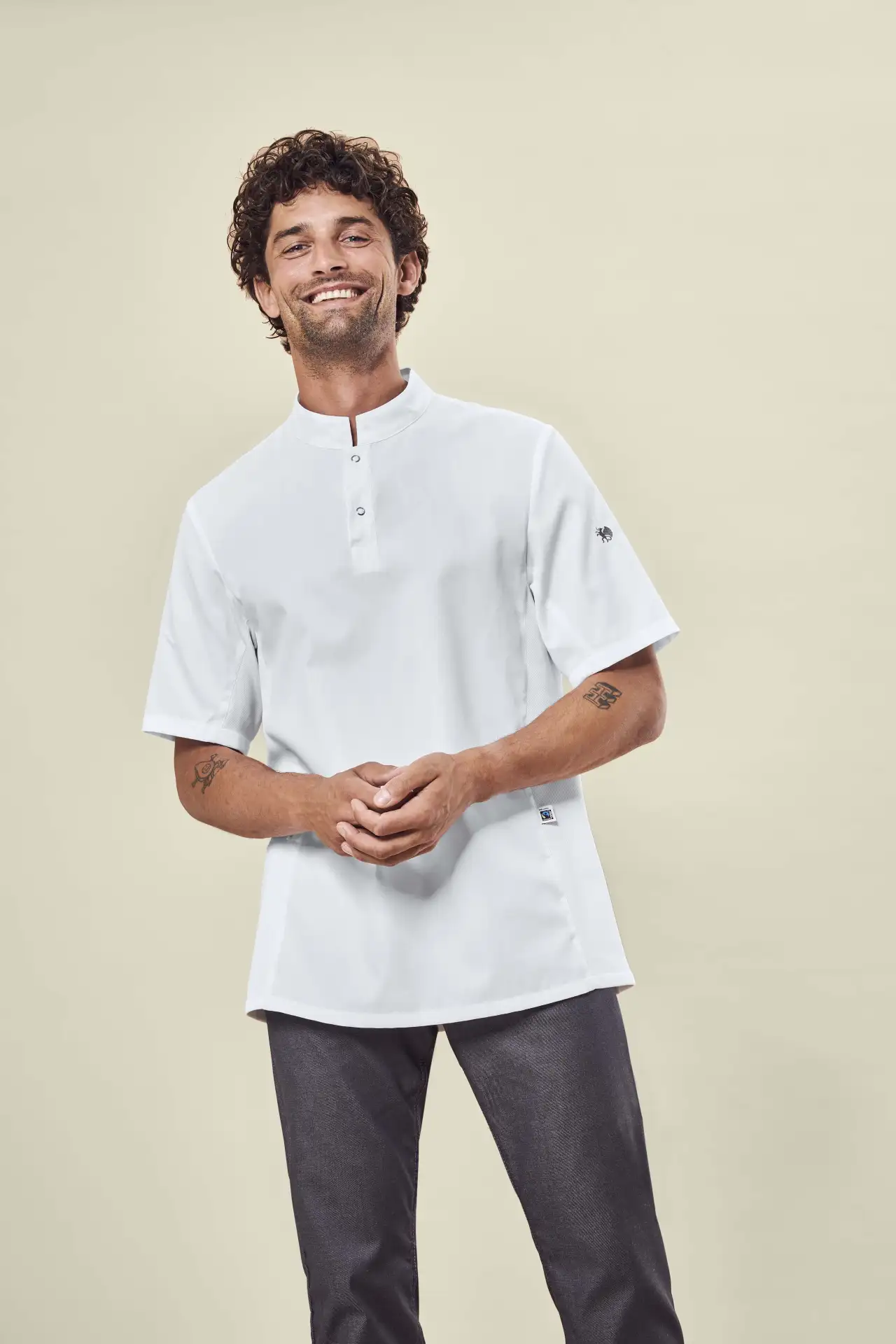 greiff-55074-herren-kochshirt-12-rf_6340_weiss-model-1 GREIFF Herren Kochshirt kurzarm Regular Fit
