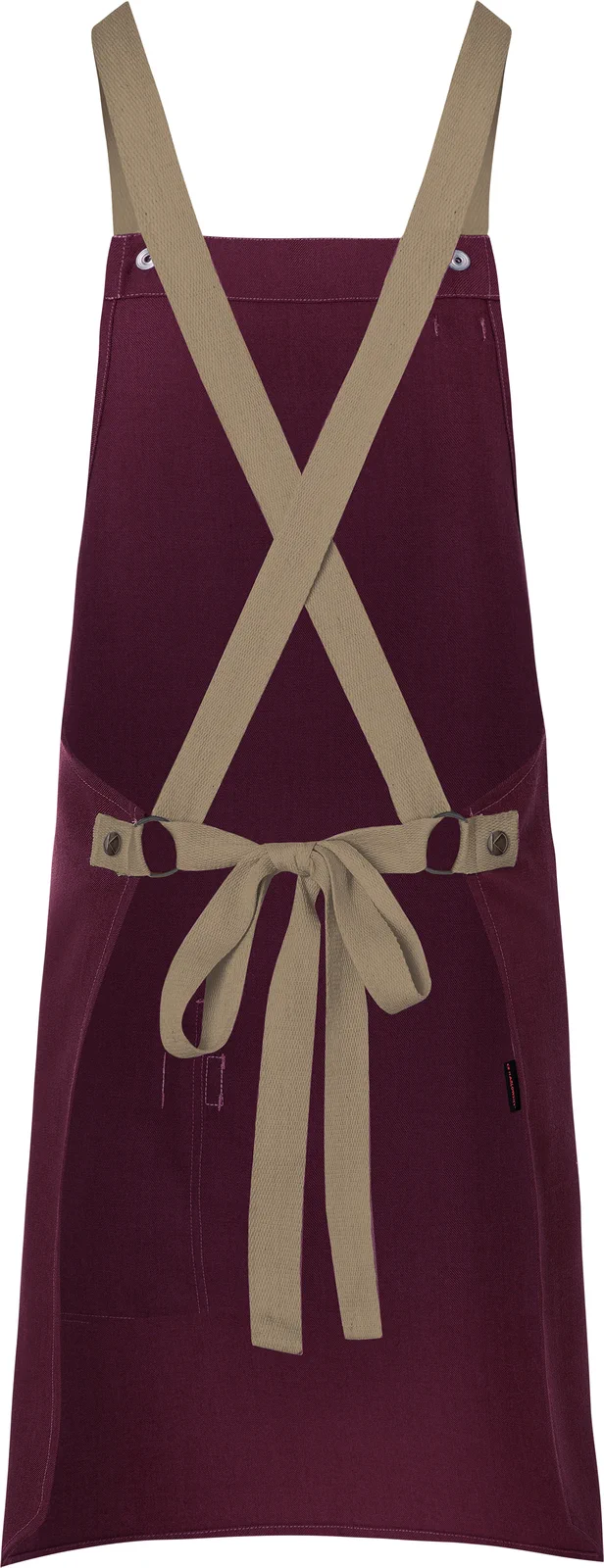 KARLOWSKY Latzschürze Urban-Look mit Kreuzbändern und Tasche